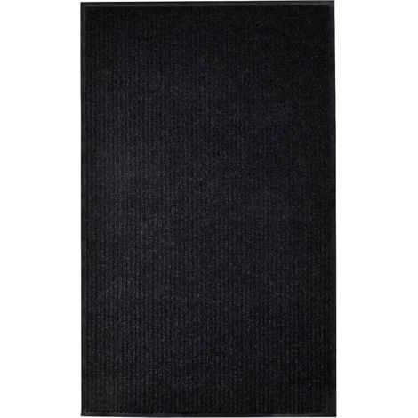 Felpudo negro 117x220 cm PVC vidaXL