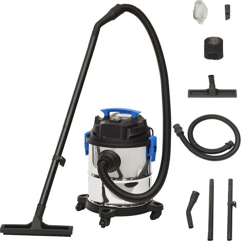 Aspirateur sec et humide 3 en 1 avec souffleur – Cuve inox 20 L, 1200 W, 15 kPa – Nettoyage liquide et solide pour garage, atelier et voiture (1/5)