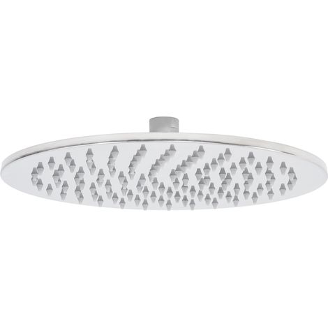 Pommeau de douche rond 1 jet chrome ø 25en acier inox mod. Seven round