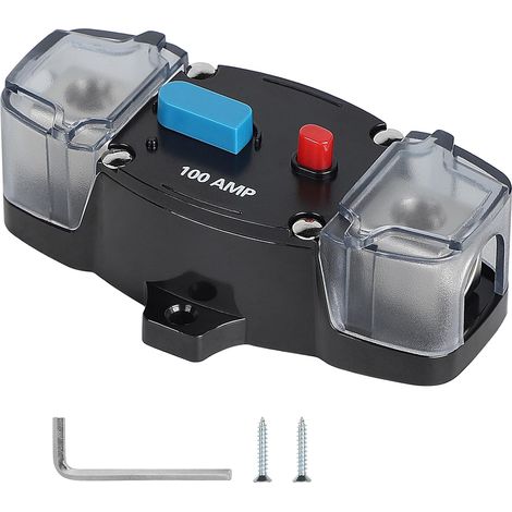 100-A-Leistungsschalter 12–48 V mit manueller Rückstellung, Leistungsschalter für Auto- und Boots-Audio-/Videosysteme