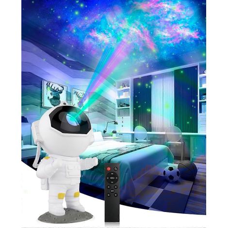 Lampe projecteur galaxie astronaute, veilleuse nébuleuse, lampe étoilée pour chambre et projecteur de plafond, avec minuterie et projecteur.