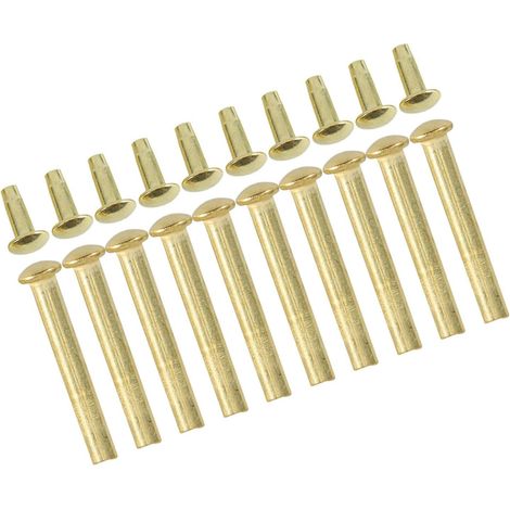 Rivets pour Éventail Pliant à Main en Métal Doré, 10 Kits Acier Inoxydable, Usage DIY et Réparation de Main, Léger et Pratique pour Modèles en Bois (1/5)