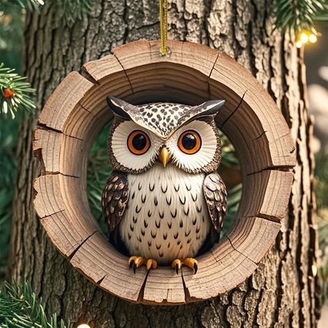 Guirlande Animale - Décoration Arbre De Noël En Acrylique Forme Ovale - Pour Intérieur Maison Ferme - Lot De 1 (1/5)