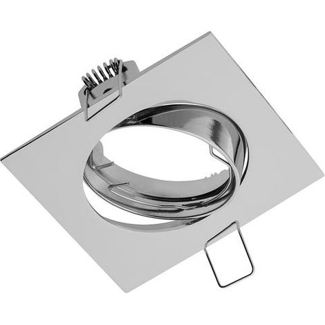 Projecteur Porto-K, IP20, carré, chromé, avec réglage d'angle, TYPE DT10