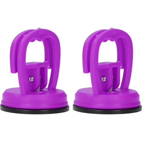 2 pièces Ventouse de Soulevement Puissante, Décolleuse à Une Main pour Carrelage, Coque de Voiture et Démontage de Téléphone - Violet (1/5)