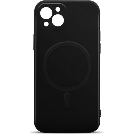 Coque souple compatible MagSafe pour iPhone 13 Mini - noire (1/2)