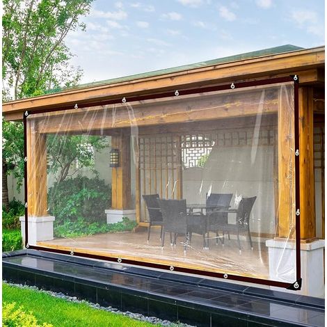 Waterproof Tarpaulin 2 x 1 m Multi-Purpose Polyethylene Tarpaulin Plastic Tarpaulin for Greenhouses and Gardens, Reinforced Tarpaulin, Durable PVC Pergola Patio Roof Sheet Cover (1/5)