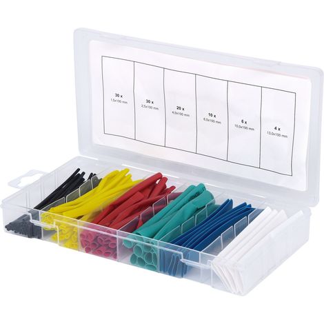 KS Tools 970.0540 Schrumpfschlauchsortiment Bunt Schrumpfrate:2:1 100 Teile