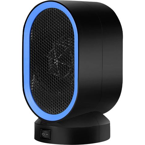 Mini Radiateur soufflant, Mini en CéRamique PTC Chauffage éLectrique Portable 400W radiateur, Chauffage rapide en 3 secondes, Petit chauffage soufflant céramique pour la maison, salon (Noir) MNS (1/4)
