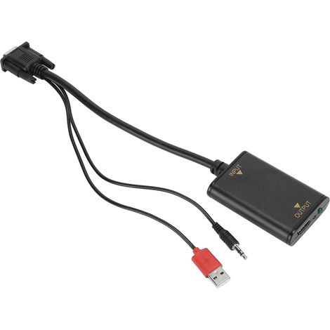 Câble USB avec Adaptateur Audio et Convertisseur VGA vers HDMI Haute Performance