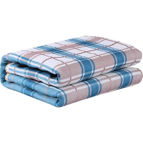 220V Elektrische Heizdecke aus Flanell, mit 3-stufiger Temperaturregelung, ideal für den Winter, geeignet für Einzel- und Doppelbetten (Grün, 180 × 90 cm).