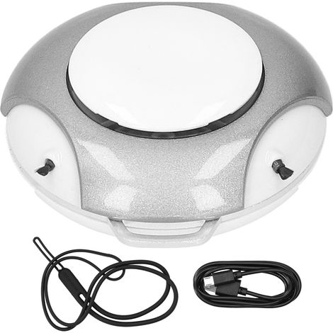 Ortviai Purificateur d'air portable et portable à ions négatifs – Collier purificateur USB, argent, 5 x 5 x 2 cm, 135 g