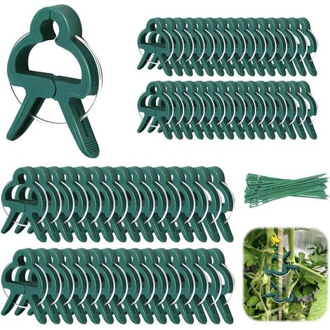 100 Pieces Clips pour Plantes Grimpantes Clips de Support Reutilisable Clips Tomates Roses Concombres Autres Grimpantes 2 Tailles (1/5)
