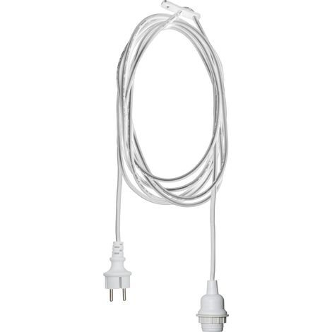 Star Trading Suspension de lampe Ute 5M, E27, blanc, extérieur, 5 mètres, IP44