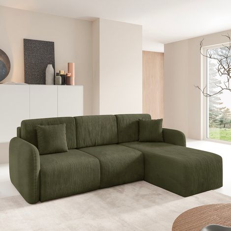 3-Sitzer-Wende-Ecksofa mit Bettkasten Dora Grün (1/5)