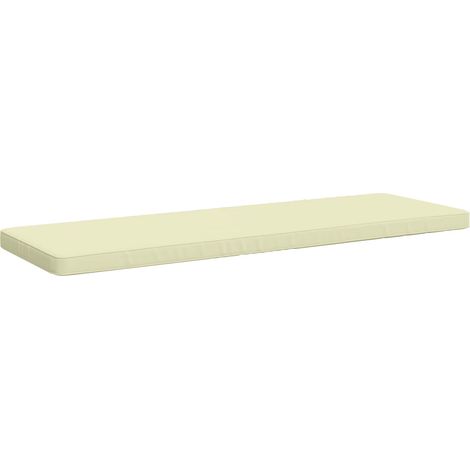 vidaXL Cuscino per Panchina a 1 Pezzo VUGHT 100% Poliestere Crema (1/5)