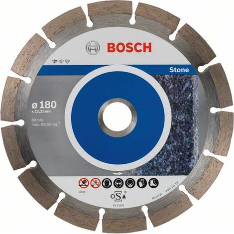 Bosch Diamant Trennscheibe Standard for Stone 115 - 450 mm x 20/ 22,23 /25,4, Ausführung: 180 x 22,23 mm , 10er VE (1/5)