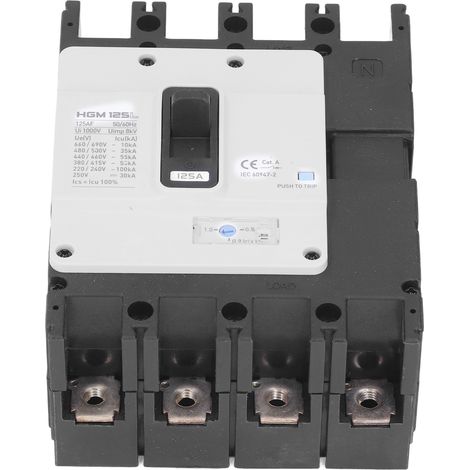 Disjoncteur 4P 125A Protection Batterie Interrupteur Sectionneur Coffret Moulé MCCB Moteur (1/5)