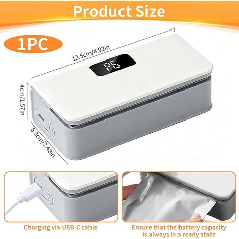 Mini Heat Sealer Bag Cutter LED Screen (1/3)