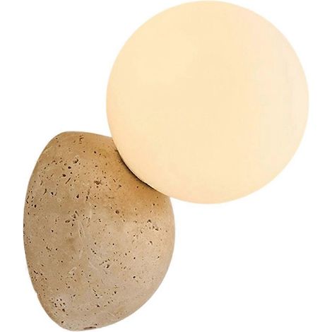 Applique murale jaune effet pierre de grotte, lampe murale de chevet pour chambre, style nordique, éclairage d'ambiance pour salon, couloir ou escalier (1/5)