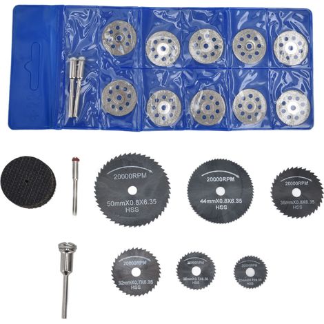 Lot de 30 lames de scie circulaire miniatures HSS de rechange, disques de coupe rotatifs pour perceuses électriques (1/5)