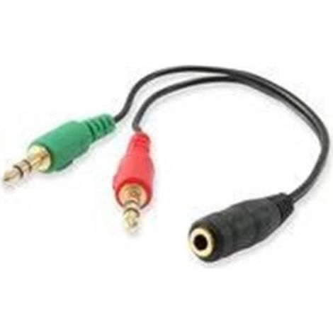 Splitter Y Jack 3.5'' - - 2 femelles 1 mâle - Noir - Partage audio - Câble audio