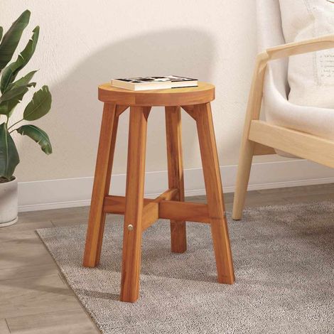 vidaXL Sgabello Marrone 38x38x45 cm Rotondo Legno Massello di Acacia (1/5)