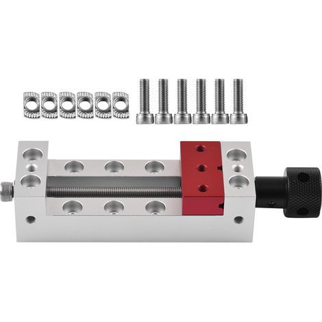 Mini-Schraubstockbohrmaschine, 6,5 cm Backenbreite, flache Spannbank zum Schnitzen, Gravieren und für Uhrenreparaturen (1/5)