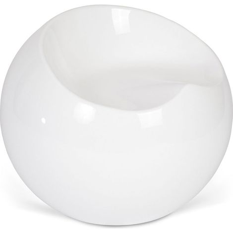 ORION91oficial® - Sillón Puff Taburete Blanco Brillo, 57x47 cm, Comedor - Oficina - Salón - Teletrabajo - Cocina - spaziOrion91