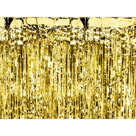 Tenda metallizzata color oro, 0,9 x 2,5 m, 1 pz. (1/4)