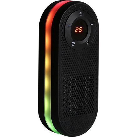 Longziming - Chauffage électrique - Élément chauffant en céramique PTC - Chauffage sans fil - Chauffage électrique compact avec zone de chauffe rotative - Affichage LED et protection contre la surchau (1/5)
