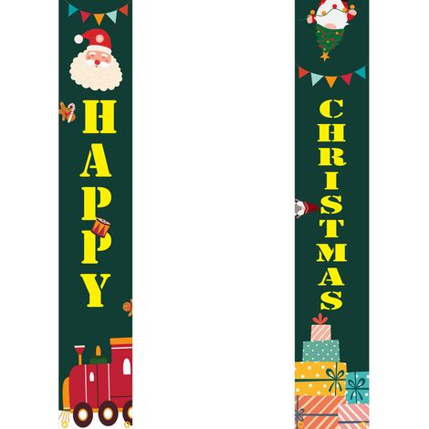 Banner Navidad - Decoración Exterior Puerta Veranda - 30 x 180 cm (1/5)