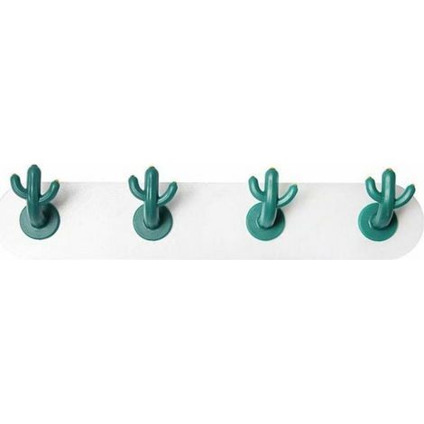 [4 Joint Hooks] Cactus hooks, household cartoon seamless hooks, bathroom adhesive hooks behind the door, punch-free toilet adhesive hooks (1/5)