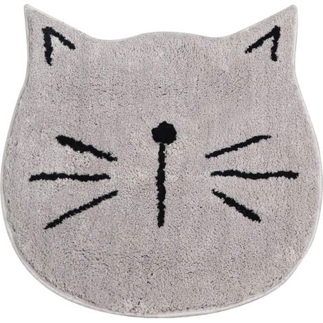 Badematte mit Cartoon-Katze, saugfähig, rutschfest, flauschig, Wohnzimmer (1/5)
