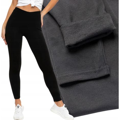 Leggings clásicos cálidos para mujer, de material grueso y cómodos, marca Moraj, talla L/XL (1/5)