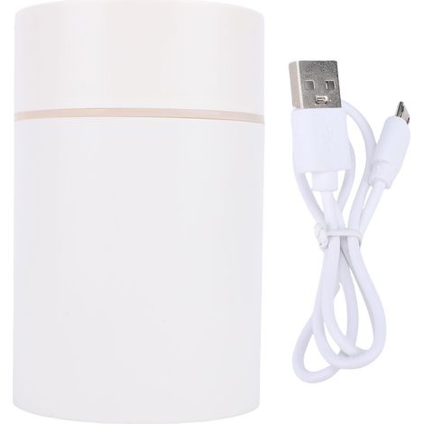 Humidifier with 2 Mist Modes Light 300ML USB Powered Humidifier for Desktop Bedroom Office Car White (1/5)