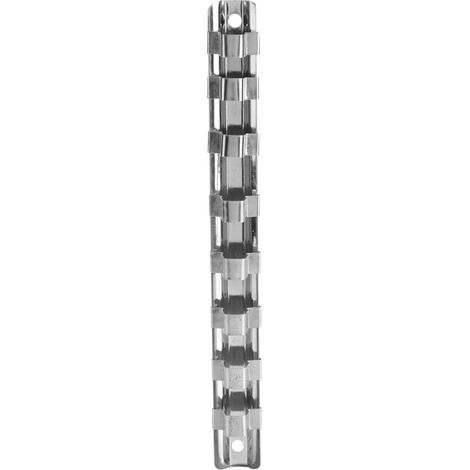 Support de rangement pour douilles 8 pièces, rail diviseur en acier au carbone, organiseur d'atelier, étagère porte-outils (3/8 pouce) (1/3)