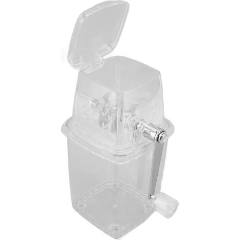 Mini broyeur à glace manuel domestique, machine à glace pilée multifonction, machine à glace pilée commerciale à main, machine à glace pilée fine transparente (1/5)