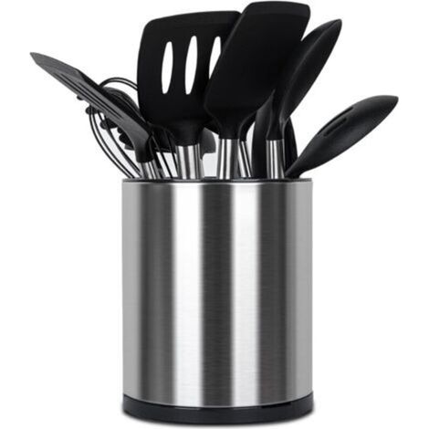 Pot Ustensiles Cuisine Porte Ustensiles Rotatif à 360° Grand Rangement Cuisine Organisateur Support à Ustensile 3 Compartiments (1/5)