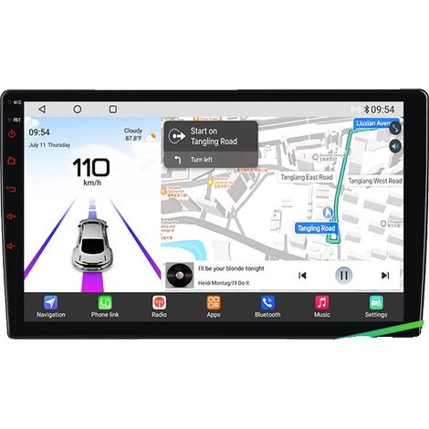 Autoradio, Displaygröße, Smartphone-Kompatibilität, kompatibel mit Honda Edix FRV 2004-2009, V9 Pro (6GB 128GB) + DAB+ Modul (1/2)