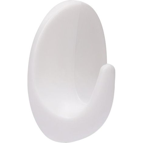 Crochets muraux adhésifs, lot de 10, en plastique blanc, supportant jusqu'à 2 kg (1/4)