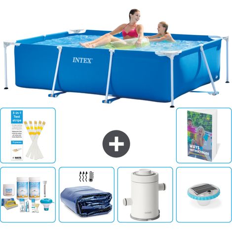 Intex Piscina con estructura Rectangular - 220x150x60 cm - 7-piezas  S54