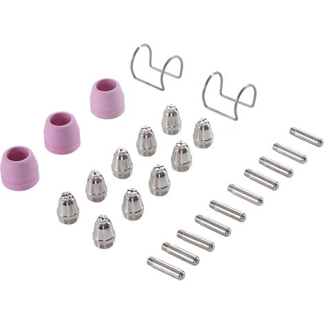 25-teiliges Elektrodendüsen-Set als Ersatz-Verbrauchsmaterial für Plasmaschneidbrenner AG60 SG51 (1/5)