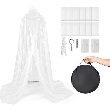 Rundes Moskitonetz-Himmelbett, Insektenschutz-Himmelbett, schnell und einfach zu montierender Vorhang für Babys, 60 x 250 cm (1/5)