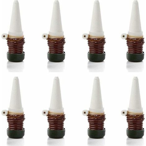 DEESSE SHOP - Lot de 8 irrigations, distributeur d'eau automatique pour pics d'irrigation en céramique, bonsaï, plantes, fleurs (1/5)