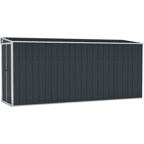 Maison Exclusive - Capanno da Giardino a Parete Antracite 118x382x178 cm Acciaio