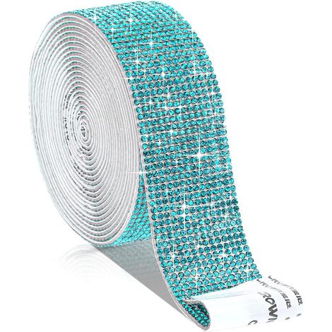 Bandes adhésives bleues de 2,5 x 90 cm, 1 rouleau de ruban adhésif cristal brillant