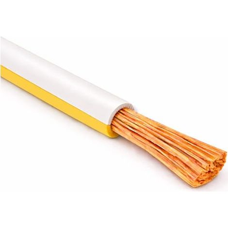 Cavo Filo Unipolare H05V-K sez. 0,50 mmq Bianco/Giallo