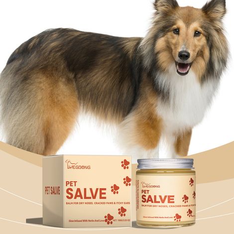 Crème apaisante pour animaux, usage externe quotidien pour soulager les irritations cutanées chez les chats et les chiens - Crème nourrissante à base de plantes - 100 g (1/5)
