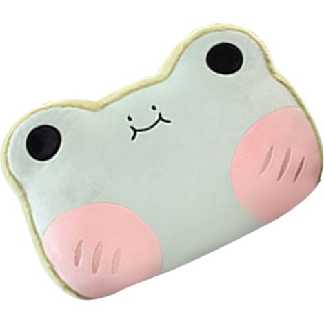 Kissen in Tierform, weiches und flauschiges Kissen, weiches Flanell-Plüschtier, ideales Weihnachtsgeschenk für Kinder, avocadogrüner Frosch, 40 x 30 cm (1/5)